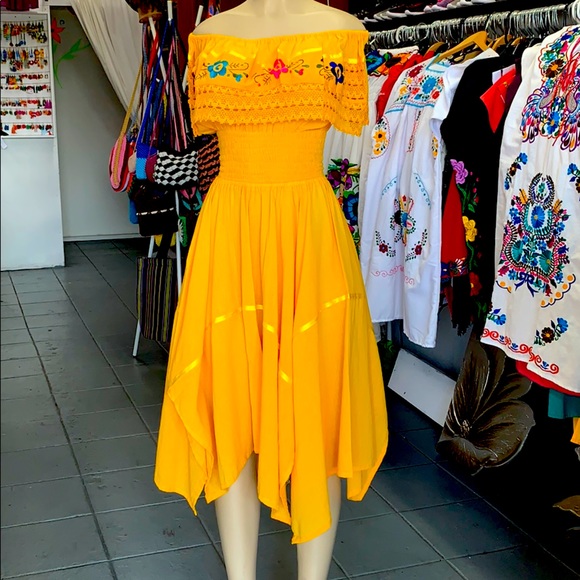 Yellow mexican dress Clearance